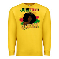 Lemon juneteenth queen black woman afro queen Premium Sweatshirt - CowGirlArtShop