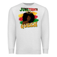 Oatmeal Heather juneteenth queen black woman afro queen Premium Sweatshirt - CowGirlArtShop