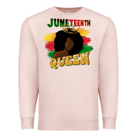 Pale Pink juneteenth queen black woman afro queen Premium Sweatshirt - CowGirlArtShop