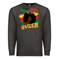 Smoke juneteenth queen black woman afro queen Premium Sweatshirt - CowGirlArtShop