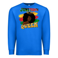 True Royal juneteenth queen black woman afro queen Premium Sweatshirt - CowGirlArtShop