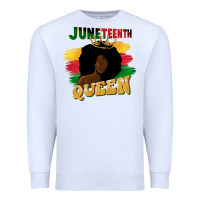 White juneteenth queen black woman afro queen Premium Sweatshirt - CowGirlArtShop