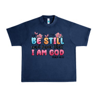 Navy be still and know that i am god psalm 46 10 Urban Heavy Tee - MaliasSmallBusiness
