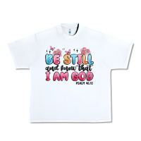 White be still and know that i am god psalm 46 10 Urban Heavy Tee - MaliasSmallBusiness