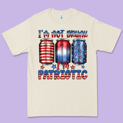 I'm Not Drunk I'm Patriotic Premium Tee Designed By Jahusdesignshop