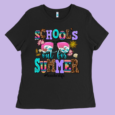 School's Out For Summer Teacherlife Ladies Tee Designed By Adodesignshop