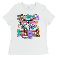 White school's out for summer teacherlife Ladies Tee - AdoDesignShop
