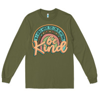 Army Green be kind Long Sleeve Tee - JahusDesignShop