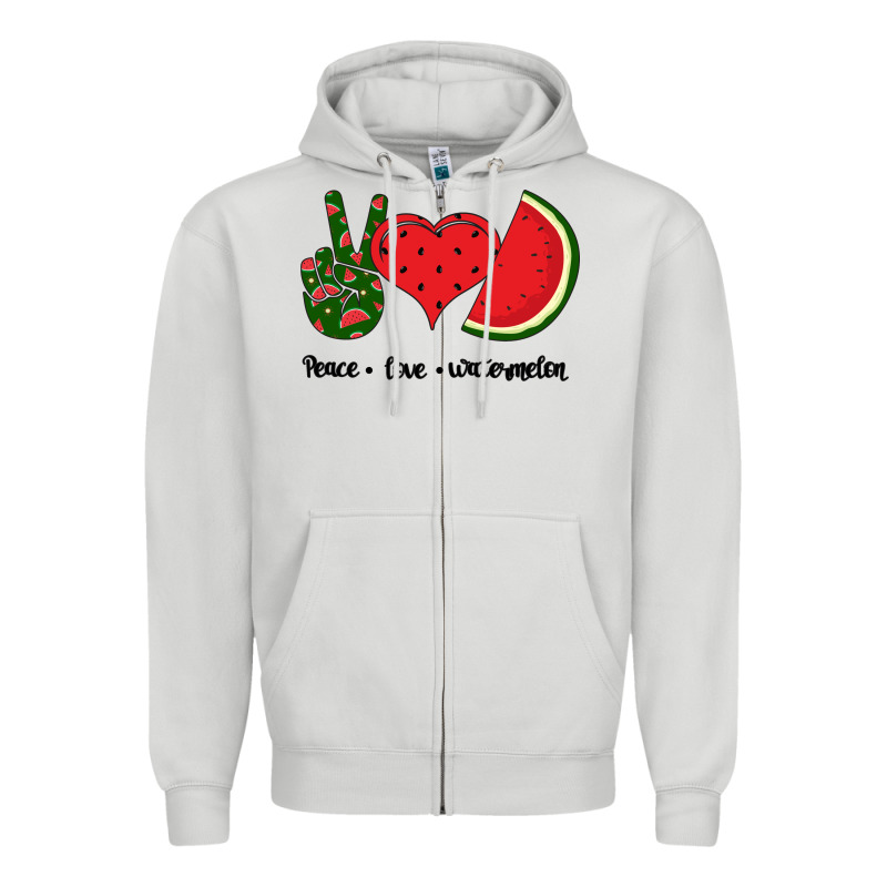 Peace Love Watermelon Zipper Hoodie by Bettercallsaul | Teevron