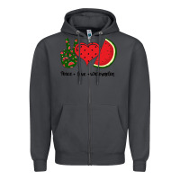 Smoke Peace Love Watermelon Zipper Hoodie - Bettercallsaul