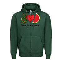 Sports Green Peace Love Watermelon Zipper Hoodie - Bettercallsaul