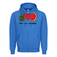 True Royal Peace Love Watermelon Zipper Hoodie - Bettercallsaul