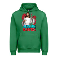 Emerald Jesus Saves Urban Hoodie - BundleAndBundleShop