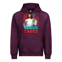 Mauve Wine Jesus Saves Urban Hoodie - BundleAndBundleShop