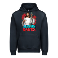 Navy Jesus Saves Urban Hoodie - BundleAndBundleShop