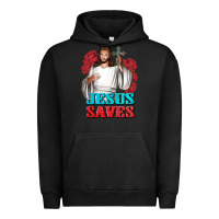 Pigment Black Jesus Saves Urban Hoodie - BundleAndBundleShop