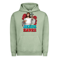 Pigment Oil Green Jesus Saves Urban Hoodie - BundleAndBundleShop