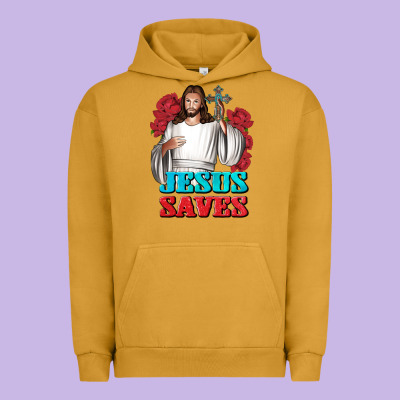 Jesus Saves Urban Hoodie Designed By Bundleandbundleshop