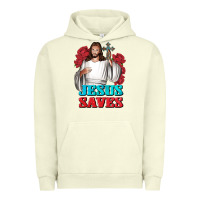 Pigment Pistachio Jesus Saves Urban Hoodie - BundleAndBundleShop