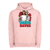 Pigment Salmon Jesus Saves Urban Hoodie - BundleAndBundleShop