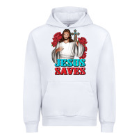 White Jesus Saves Urban Hoodie - BundleAndBundleShop