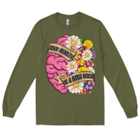 Army Green your anxiety is a lying bitch Long Sleeve Tee - MaliasSmallBusiness