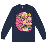 Navy your anxiety is a lying bitch Long Sleeve Tee - MaliasSmallBusiness