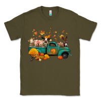 Army Green fall farm animals truck nancy Classic Tee - NancyCooperArtShop