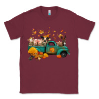Burgundy fall farm animals truck nancy Classic Tee - NancyCooperArtShop