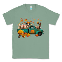 Sage fall farm animals truck nancy Classic Tee - NancyCooperArtShop