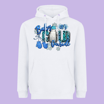 Baby Its Cold Outside Heavyweight Hoodie Designed By Cowgirlartshop