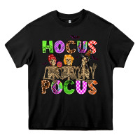 Black hocus pocus skeleton Heavy Core Tee - AdoDesignShop