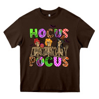 Chocolate Brown hocus pocus skeleton Heavy Core Tee - AdoDesignShop