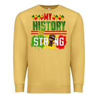 Antique Gold my history is strong Premium Sweatshirt - CowGirlArtShop