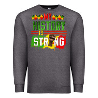 Charcoal Heather my history is strong Premium Sweatshirt - CowGirlArtShop