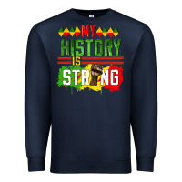 Navy my history is strong Premium Sweatshirt - CowGirlArtShop