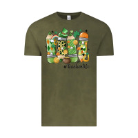 Vintage Olive retro patricks day teacher life Vintage Tee - MaliasSmallBusiness