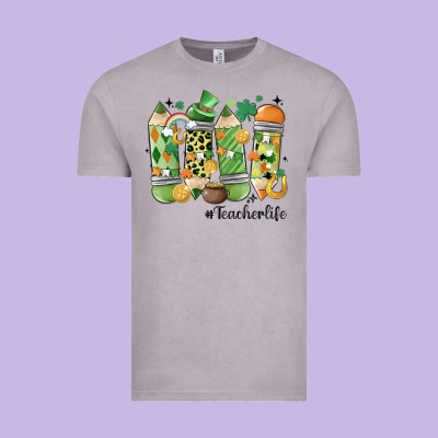 Retro Patricks Day Teacher Life Vintage Tee Designed By Maliassmallbusiness