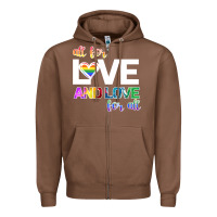 Chestnut All For Love And Love For All Zipper Hoodie - Bettercallsaul