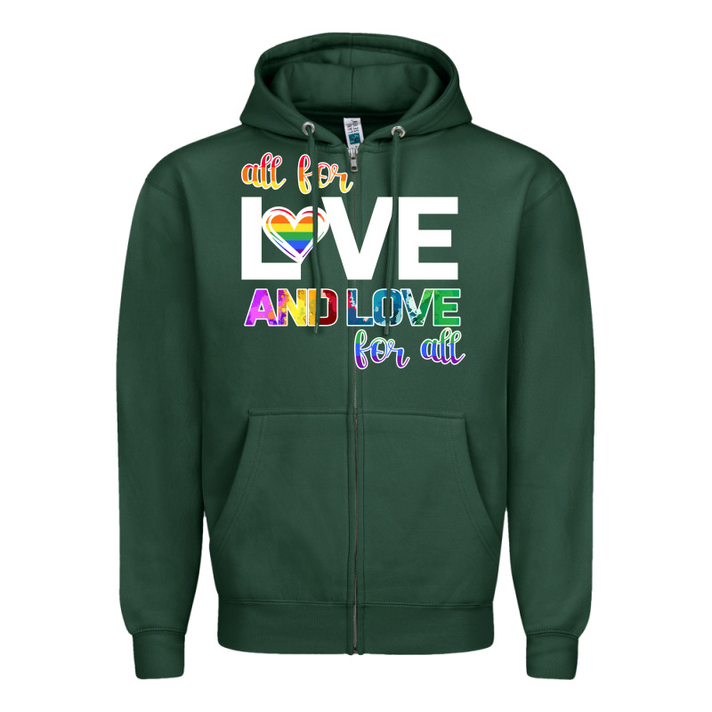 All For Love And Love For All Zipper Hoodie by Bettercallsaul | Teevron