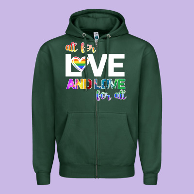 All For Love And Love For All Zipper Hoodie Designed By Bettercallsaul