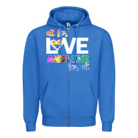 True Royal All For Love And Love For All Zipper Hoodie - Bettercallsaul