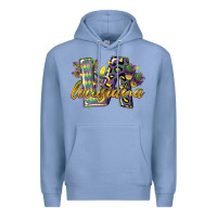 Colony Blue louisiana leopard mardi gras 12 inches 300 dpi Premium Hoodie - CowGirlArtShop