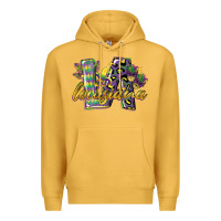 Mustard louisiana leopard mardi gras 12 inches 300 dpi Premium Hoodie - CowGirlArtShop