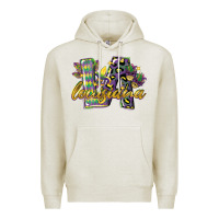 Oatmeal Heather louisiana leopard mardi gras 12 inches 300 dpi Premium Hoodie - CowGirlArtShop