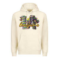 Sandshell louisiana leopard mardi gras 12 inches 300 dpi Premium Hoodie - CowGirlArtShop