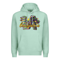 Louisiana Leopard Mardi Gras 12 Inches 300 Dpi Premium Hoodie | Teevron