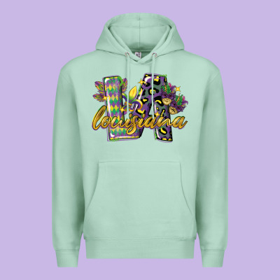 Louisiana Leopard Mardi Gras 12 Inches 300 Dpi Premium Hoodie Designed By Cowgirlartshop