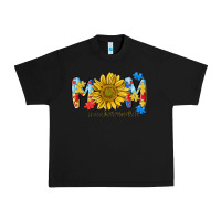 Black autism mom life sunflower Urban Heavy Tee - MaliasSmallBusiness