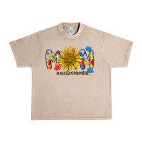 French Oak autism mom life sunflower Urban Heavy Tee - MaliasSmallBusiness